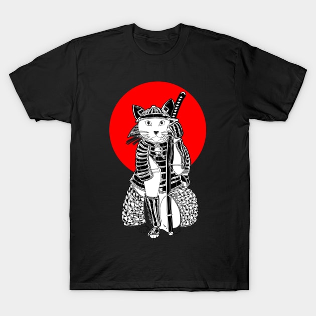 Samurai Neko T-Shirt by Anime Gadgets